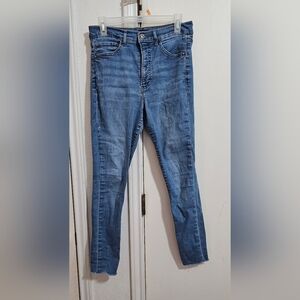 Skinny High Rise Blue Denim Jeans
